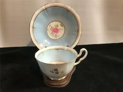 Buy Vintage Paladin Tea Cup & Saucer E Hughes & Co Fenton Rose # 3255 • 17£