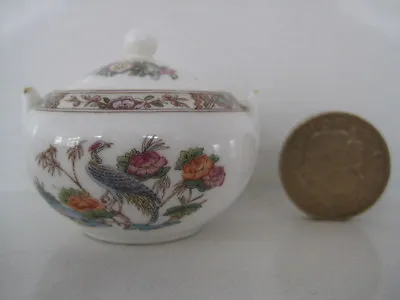 Buy Rare Wedgwood  Kutani Crane  Bone China Miniature Tiny Lidded Sugar • 29.99£