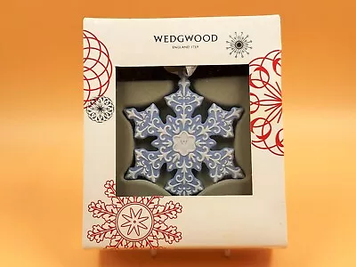 Buy Wedgwood Pottery Blue Jasperware Snowflake Christmas Decoration In Original Box. • 65£