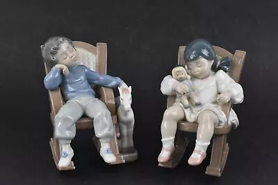Buy Lladro Nap Time #5448 And All Tuckered Out #5846 Pair Of Ornaments Porcelain • 59.99£