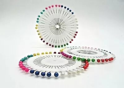 Buy 100 Sewing Pins Multicolor Head Pins Straight For Dressmaker Jewelery Decoration • 1.89£