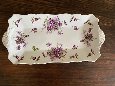 Buy Royal Worcester Spode Hammersley Bone China Sandwich Tray Victorian Violets • 73.68£