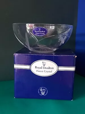 Buy Royal Doulton New Bowl 24% Lead Finest Crystal Hand Cut & Etched Original Box • 16.99£