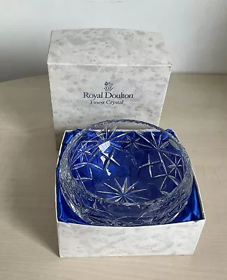 Buy Boxed Quality Cut Crystal Royal Dolton Trifle /salad/ Fruit Bowl.  19cm Diameter • 20£