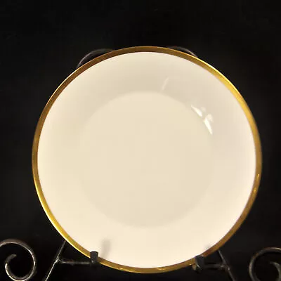 Buy Minton Salad Plate 8 1/8  Horizon #H.5252 Wide Gold On White 1964 HTF • 23£