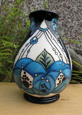 Buy Moorcroft Rennie Rose Blue Vase 7/5 First Quality RRP £375 Charles R Mackintosh • 175£