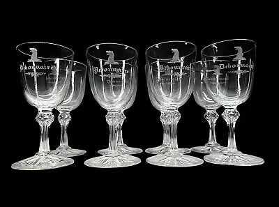 Buy 1870s Dorflinger Cut And Engraved Wine Glasses Pre American Brilliant Period 8 • 476.36£
