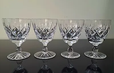 Buy 4 Signed Royal Doulton 10 Cm High Rolleston Pattern Crystal Wine Glasses Vgc • 27.95£