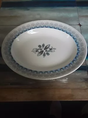 Buy Wedgwood Ravilious Persephone Blue Large Oval Serving Plate Good Condition • 10.99£