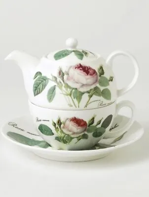 Buy Roy Kirkham Fine Bone China Rosa Tea For One Set Redouté Roses • 25£