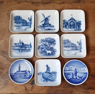 Buy Vintage Blue And White Royal Copenhagen - Hanging Pin Trinket Plate Dishes • 25£