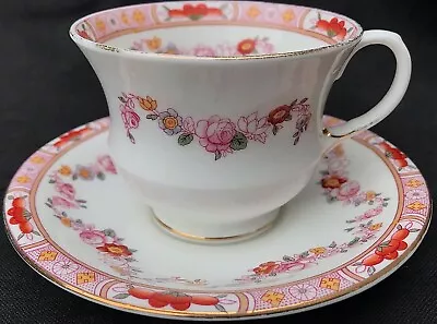 Buy Rare Vintage Collectable Aynsley Bone China Pink Rose Floral Tea Cup & Saucer • 30£