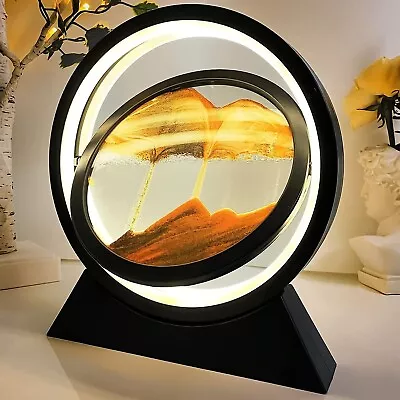Buy 3D Hourglass Moving Sand Art Picture Glass Deep Sea Sandscape Quicksand Painting • 10.89£
