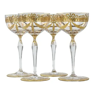 Buy St Louis, Art Deco, 4 X Cocktail Glasses • 280£
