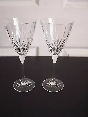 Buy Pair Of Thomas Webb Crystal Large Wine Glasses 21cm Tall Signed • 18£