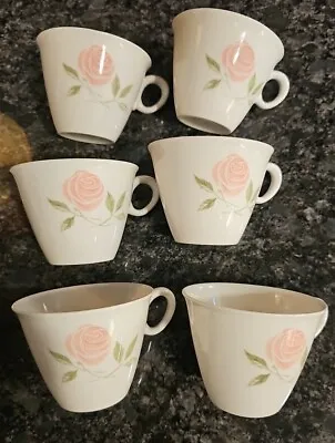 Buy Set Of 6 Franciscan Pink-A-Dilly Tea Cups  EUC  • 19.45£