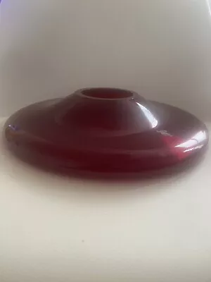 Buy Hysteria French Art Glass Hand Blown Ruby Red Glass Vase Bowl. Vintage. • 45£