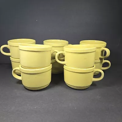 Buy Set Of 10 Rare Royal Norfolk Lime Green 20 Oz Soup Mugs Bowl W Handle • 96.37£