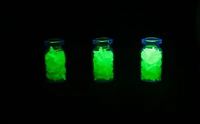 Buy Loose Uranium / Vaseline Glass Pieces In Display Bottle Showing Uv Fluorescence • 4.24£