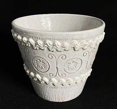 Buy Vintage Italy Flowerpot Pot Pottery White Bitossi Italy Aldo Londi • 55.95£