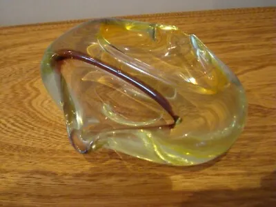 Buy Art Glass Ashtray Emanuel Beranek Bohemian Czechoslovakia • 45£