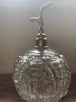 Buy Antique Perfume Atomiser Bottle Cut Glass Globe Shape • 8.99£