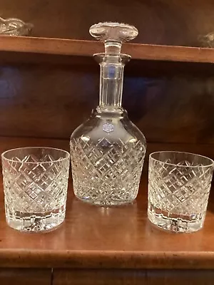 Buy Vintage Stuart Crystal Spirit Decanter & Matching Whiskey Glasses Tumblers • 55£
