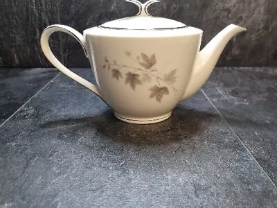 Buy Nortiake Harwood Teapot Lidded 6312 Silver & White Coloured Japanese Fine China • 35£