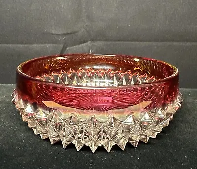 Buy Indiana Glass Cranberry Crystal Bowl • 19.17£