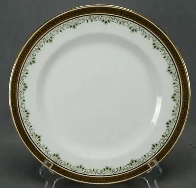 Buy Royal Doulton HB6259 Pattern Green & Gold Art Deco 10 3/8 Inch Dinner Plate  • 14.18£
