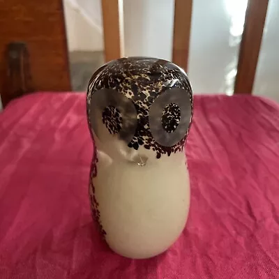 Buy Vintage Wedgewood Glass Owl Paperweight Speckled • 4.95£