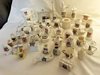 Buy 44 Piece Bundle Of Crested China - Arcadian, Willow, Shelley And Some Unmarked • 60£