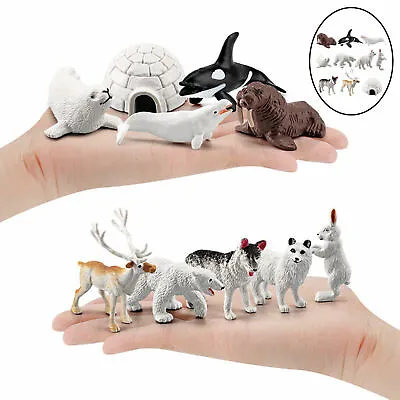 Buy 10pcs Realistic Arctic Animal Model Toys Resin Animal Ornaments Decor For Kids • 7.42£