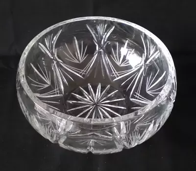 Buy Heavy Clear Cut Glass Bowl (Approx 7 Inches Diameter & 4 Inches High) • 25£
