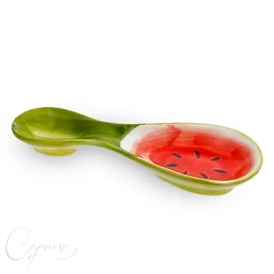 Buy Bassano Pottery- WATERMELON Spoonrest  Made/painted By Hand In Italy • 38.51£