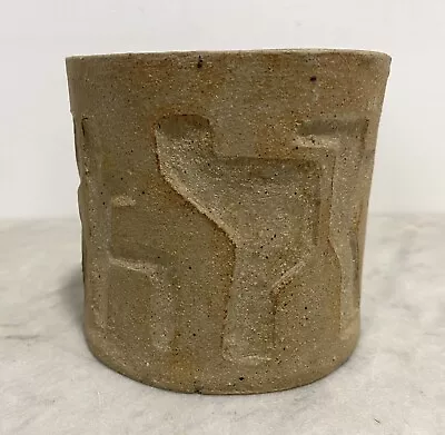 Buy Studio Pottery Small Vase / Planter Signed IP Brutalist / Abstract • 9.95£