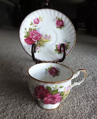 Buy Vintage Queens Rosina Bone China Tea Cup & Saucer Rose Cottage Gold Gilded • 33.21£