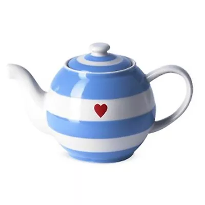 Buy Cornishware 2 Cup Stoneware Betty Teapot Blue With Mini Love Heart • 48£