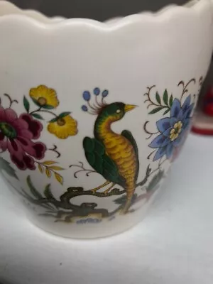Buy Purbeck Ceramics Vintage  Vase/ Planter Bird & Floral Design • 8.99£