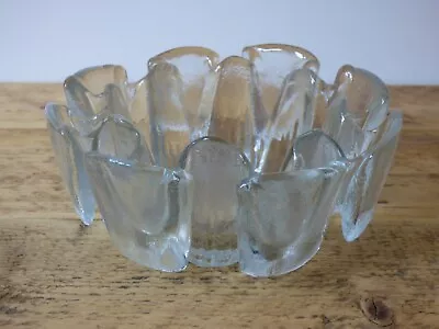 Buy Murano Czech Scandinavian Art Glass Ice Iceberg Tobacciana Ashtray Dish Bowl • 28.99£