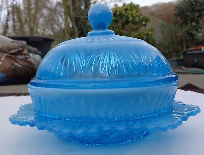 Buy RARE Davidson Glass Victoria And Albert Pearline Glass Lidded Butter Dish • 50£