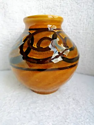 Buy Brixham Pottery Small Vase Swirl Design Vintage • 12.99£