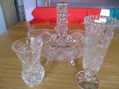 Buy Lead Crystal Vases  Including Bohemian Czechoslovakia • 8.99£
