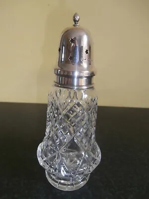 Buy Sugar Shaker: Cut Glass With Hallmarked Silver Cap: London 1964 • 9.99£