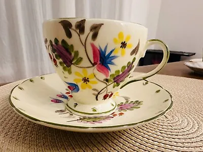 Buy Vintage EB Foley Bone China Tea Cup & Saucer Hand Painted Wildflowers  • 21.81£