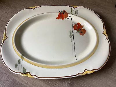 Buy Vintage Woods Ivory Serving Platter, CREMONE, Hand Painted, 1920/30s • 12£