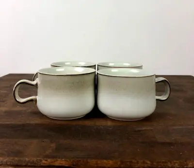 Buy Westbury Denby Ware Set Of 4 Flat Cup Mugs Ceramic Stoneware Beige Speckled • 23.70£