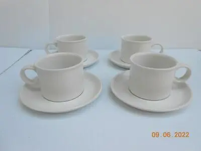 Buy STONEHENGE MIDWINTER White Coffee Cups & Saucers Set Of 4 England • 57.53£