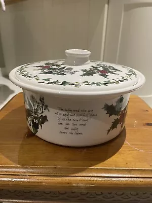 Buy Portmeirion The Holly & The Ivy Lidded Casserole Dish 8  Diameter Perfect • 30£