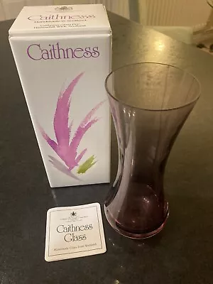 Buy Vintage Caithness Glass Spinningdale Heather Vase 18.5 Cm (7.3 ) • 7.50£